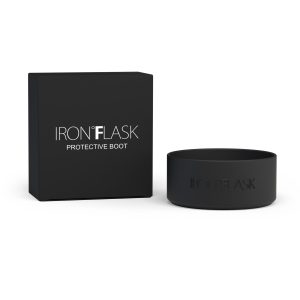IRON °FLASK Official Protective Silicone Boot, Fits 32oz-40oz Wide/Narrow Mouth Bottles, BPA-Free Water Bottle Bottom Sleeve, Midnight Black