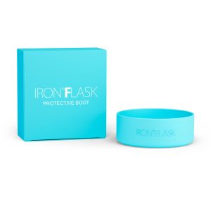 IRON °FLASK Protective Silicone Boot for 12oz to 24oz Sports Water Bottles, Anti-Slip Sleeve Bottom Protector, Aquamarine